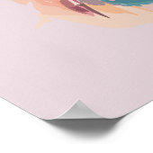 Wasserfarbe Niedlich Hooded Ninja Cat Poster (Ecke)