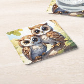 Wasserfarbe Niedlich Kawaii Chibi Ecken und Kanten Rechteckiger Pappuntersetzer (angewinkelt)