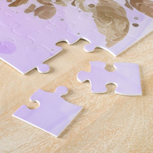 Wasserfarbe Niedlich kleine Lovebirds Tierart Puzzle (Seite)