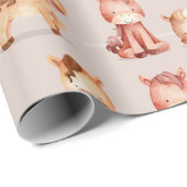 Wasserfarbe Niedlich Kleiner Cartoon Pferde Geschenkpapier (Rolleneckpunkt)