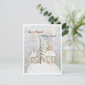 Wasserfarbe niedlich magisch feiertagskarte (Stehend Vorderseite)