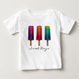 Wasserfarbe Niedlich Popsim Eis Cremes Baby T-shirt