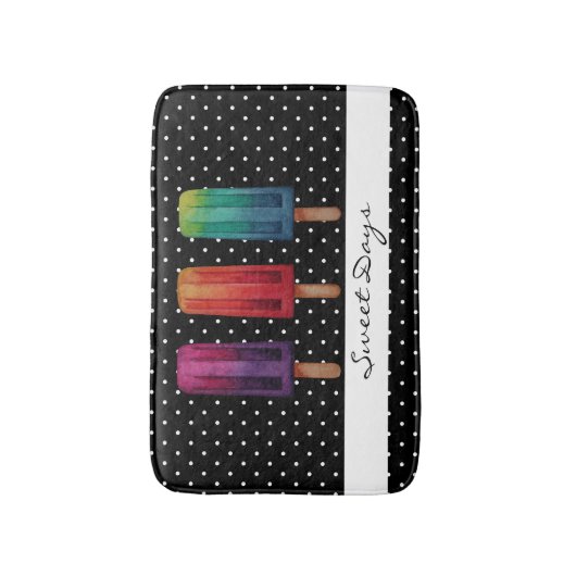 Wasserfarbe Niedlich Popsim Eis Cremes Badematte (Vorderseite Vertikal)