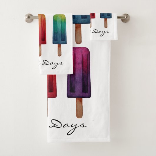 Wasserfarbe Niedlich Popsim Eis Cremes Badhandtuch Set (Insitu)