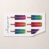 Wasserfarbe Niedlich Popsim Eis Cremes Badhandtuch Set (Handtuch)