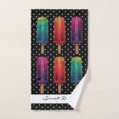 Wasserfarbe Niedlich Popsim Eis Cremes Badhandtuch Set (Handtuch)