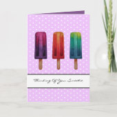 Wasserfarbe Niedlich Popsim Eis Cremes Karte (Vorderseite)