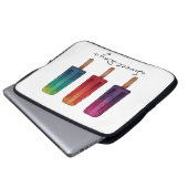 Wasserfarbe Niedlich Popsim Eis Cremes Laptopschutzhülle (Vorne Knopf)