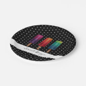 Wasserfarbe Niedlich Popsim Eis Cremes Pappteller (Schrägansicht)