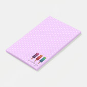 Wasserfarbe Niedlich Popsim Eis Cremes Post-it Klebezettel (angewinkelt)