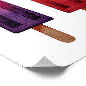 Wasserfarbe Niedlich Popsim Eis Cremes Poster (Ecke)