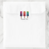 Wasserfarbe Niedlich Popsim Eis Cremes Runder Aufkleber (Tasche)