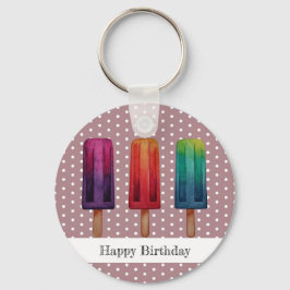 Wasserfarbe Niedlich Popsim Eis Cremes Schlüsselanhänger