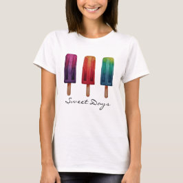 Wasserfarbe Niedlich Popsim Eis Cremes T-Shirt