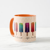 Wasserfarbe Niedlich Popsim Eis Cremes Tasse (Vorderseite Links)
