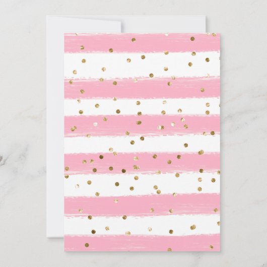 Wasserfarbe Niedlich Rosa Jungle Tiger Babydusche Einladung (Rückseite)