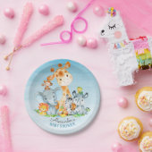 Wasserfarbe Niedlich Safari Jungle Animals Kinderd Pappteller (Party)