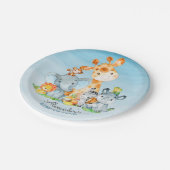 Wasserfarbe Niedlich Safari Jungle Animals Kinderd Pappteller (Schrägansicht)