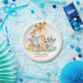 Wasserfarbe Niedlich Safari Jungle Animals Kinderd Pappteller (Party)