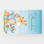 Wasserfarbe Niedlich Safari Jungle Babydusche Banner (Horizontal)