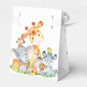 Wasserfarbe Niedlich Safari Jungle Girl Babydusche Geschenkschachtel (Rückseite)