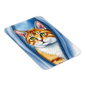Wasserfarbe Niedlich Schöne Katzen Sammlung Magnet (Rechte Seite)