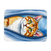 Wasserfarbe Niedlich Schöne Katzen Sammlung Magnet (Horizontal)