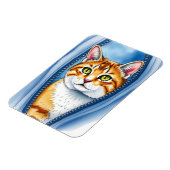 Wasserfarbe Niedlich Schöne Katzen Sammlung Magnet (Linke Seite)
