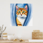 Wasserfarbe Niedlich Schöne Katzen Sammlung Poster (Küche)