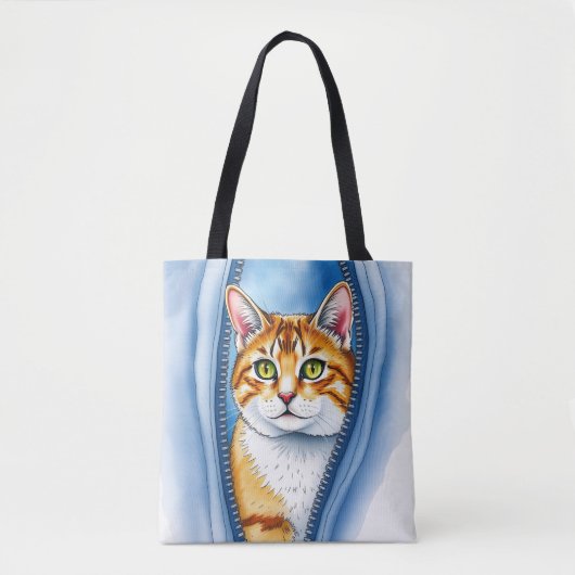 Wasserfarbe Niedlich Schöne Katzen Sammlung Tasche (Vorderseite)