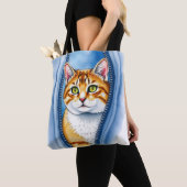 Wasserfarbe Niedlich Schöne Katzen Sammlung Tasche (Von Nahem)