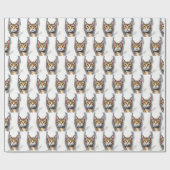 Wasserfarbe Niedlich Schöne moderne Katze Sammlung Geschenkpapier (Flach)