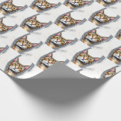 Wasserfarbe Niedlich Schöne moderne Katze Sammlung Geschenkpapier (Ecke)