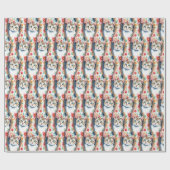 Wasserfarbe Niedlich Schöne, trendy Cat Collection Geschenkpapier (Flach)