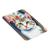 Wasserfarbe Niedlich Schöne, trendy Cat Collection Magnet (Rechte Seite)