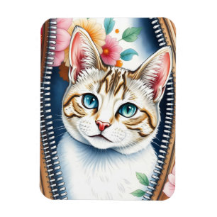 Wasserfarbe Niedlich Schöne, trendy Cat Collection Magnet