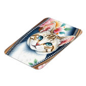 Wasserfarbe Niedlich Schöne, trendy Cat Collection Magnet (Linke Seite)
