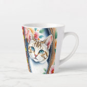 Wasserfarbe Niedlich Schöne, trendy Cat Collection Milchtasse (Rechts)