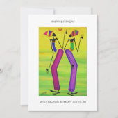 Wasserfarbe Niedlich tropische Sommer Geburtstag Karte (Vorderseite)