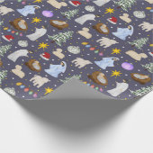 Wasserfarbe Niedlich Weihnachtskrippe Geschenkpapier (Ecke)