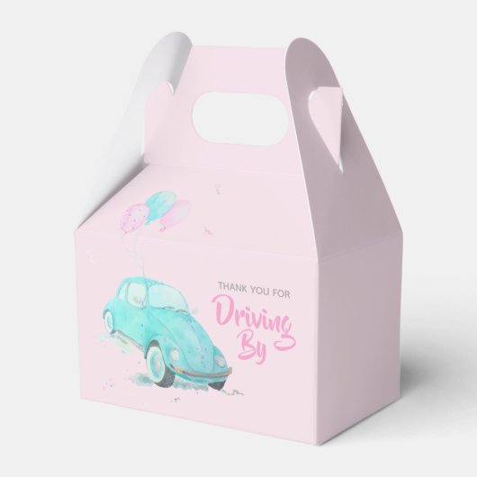 Wasserfarbe Niedliche Babydusche Girl Gevor Box 🚗 Geschenkschachtel (Vorderseite)