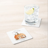 Wasserfarbe Niedliche Halloween Pumpkin Kinderdusc Rechteckiger Pappuntersetzer (Vor Ort)