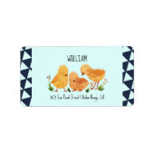 Wasserfarbe Niedliche Hühnerfamilie Kinderdusche A Adressaufkleber (Vorne)