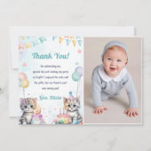 Wasserfarbe Niedliche Katze Geburtstag Danke Karte (Vorderseite)