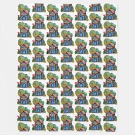Wasserfarbe Niedliche Zuhause Sweet Zuhause Art Fleecedecke