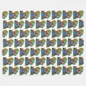 Wasserfarbe Niedliche Zuhause Sweet Zuhause Art Fleecedecke (Vorderseite (Horizontal))