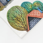Wasserfarbe Niedliche Zuhause Sweet Zuhause Art Fleecedecke (Ecke)