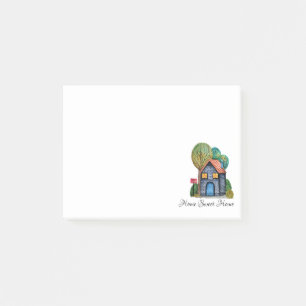 Wasserfarbe Niedliche Zuhause Sweet Zuhause Art Post-it Klebezettel