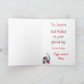 Wasserfarbe Ninja, Geburtskarte Karte (Innenseite)