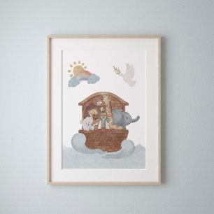 Wasserfarbe Noahs Arche-Poster Poster